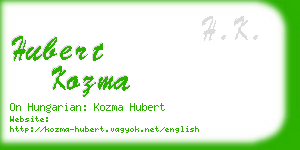 hubert kozma business card